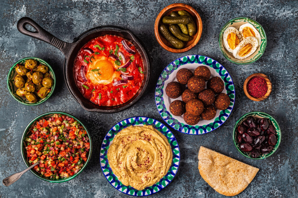 falafel hummus shakshuka israeli salad tradit 2024 11 28 22 06 50 utc scaled